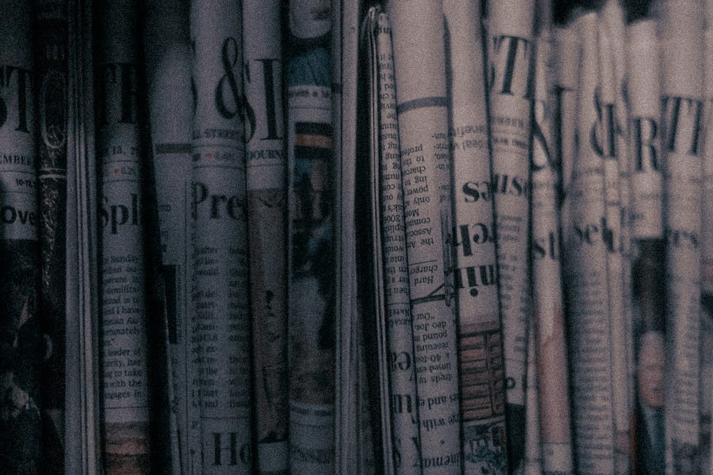 Multiple Wall Street Journal newspapers in a row